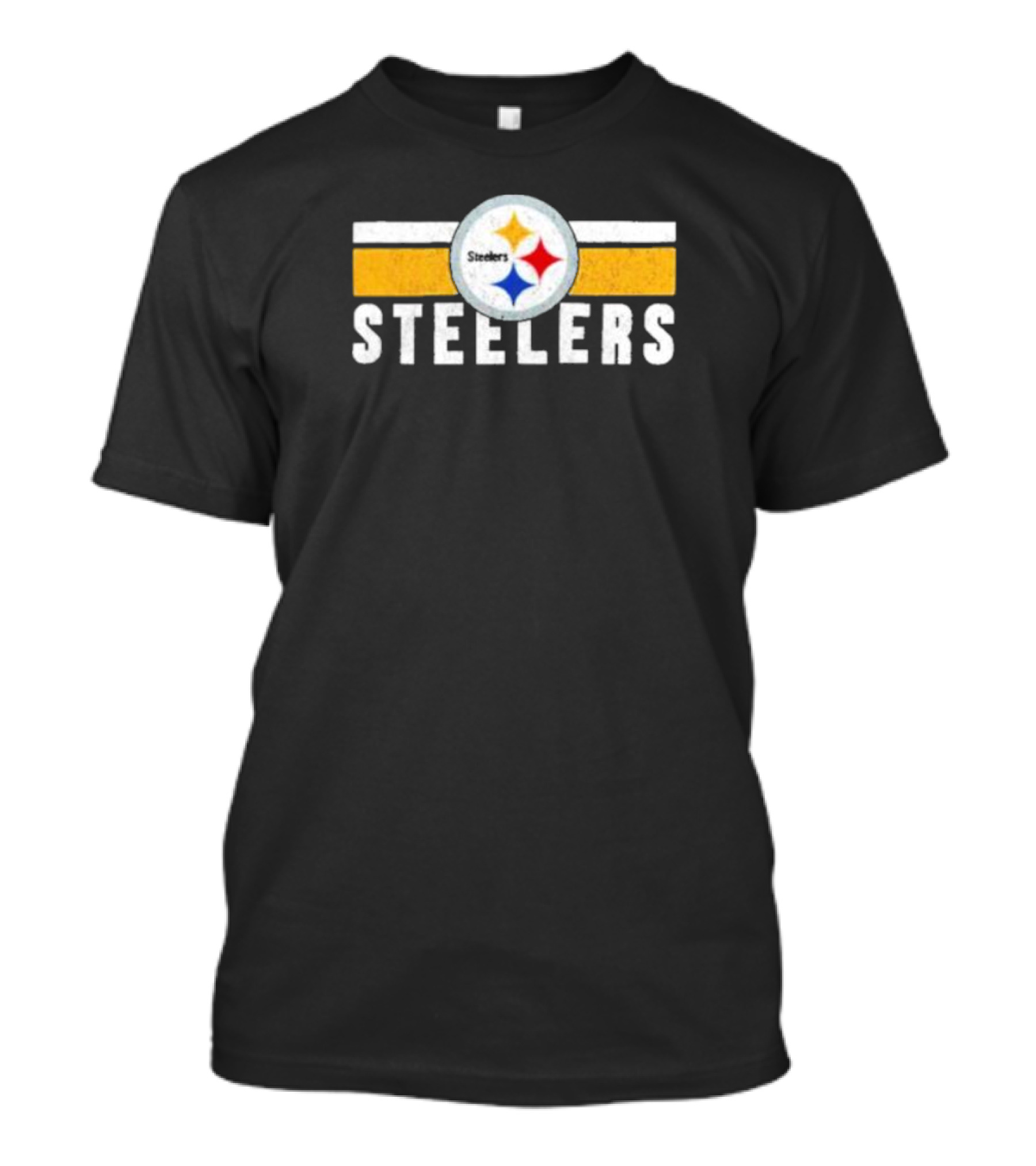 Pittsburgh Steelers Logo Stripes NFL Team Steelers T-Shirt