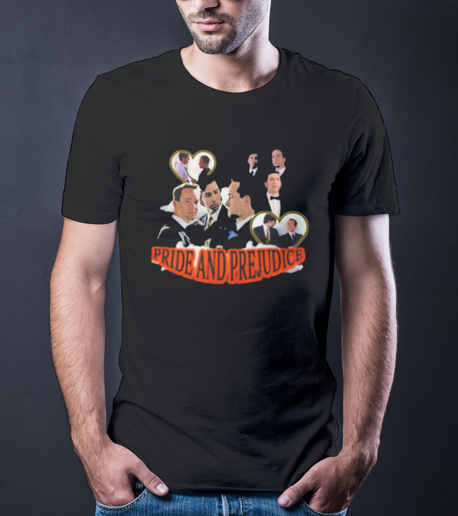 Pride And Prejudice In Romantic Heart Frames T-Shirt