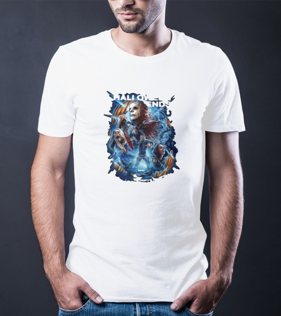 Michael Myers Halloween Ends Movie Characters Collage T-Shirt