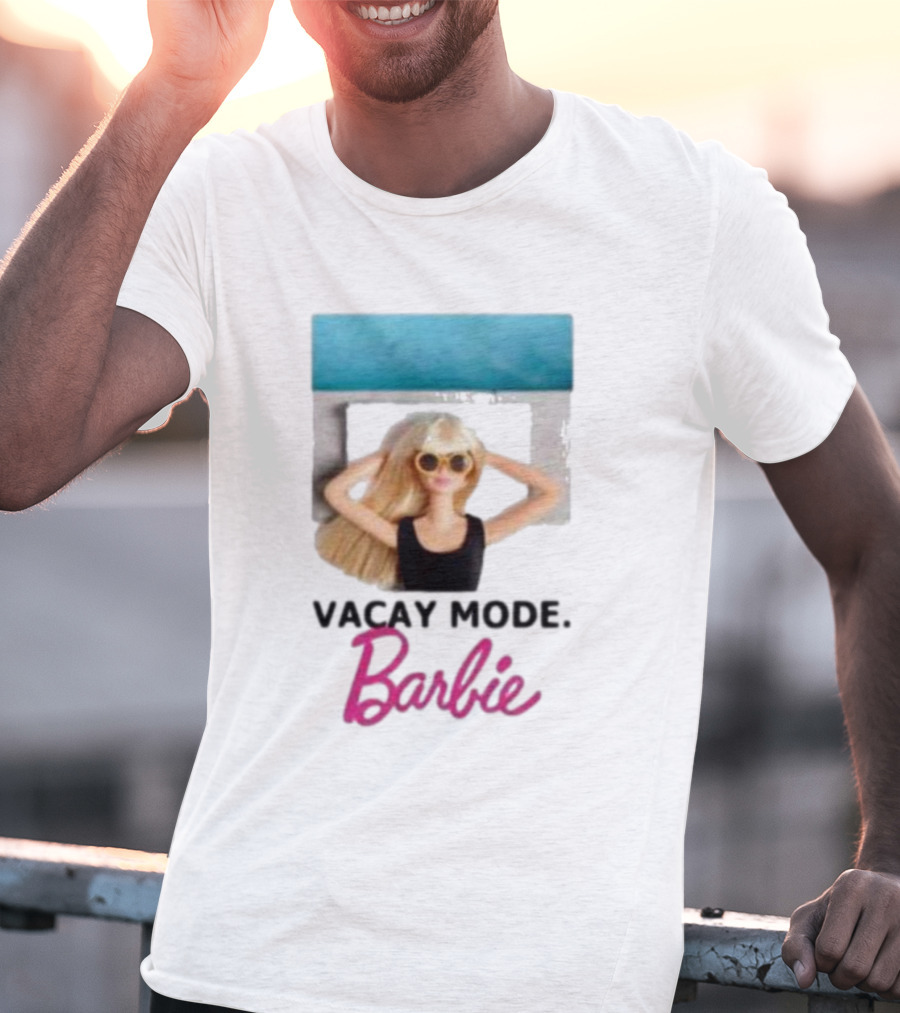 Vacay Mode Barbie Sunglasses Relaxation Scene T-Shirt