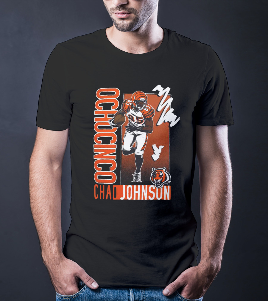 Ochocinco Chad Johnson Cincinnati Bengals Caricature T-Shirt