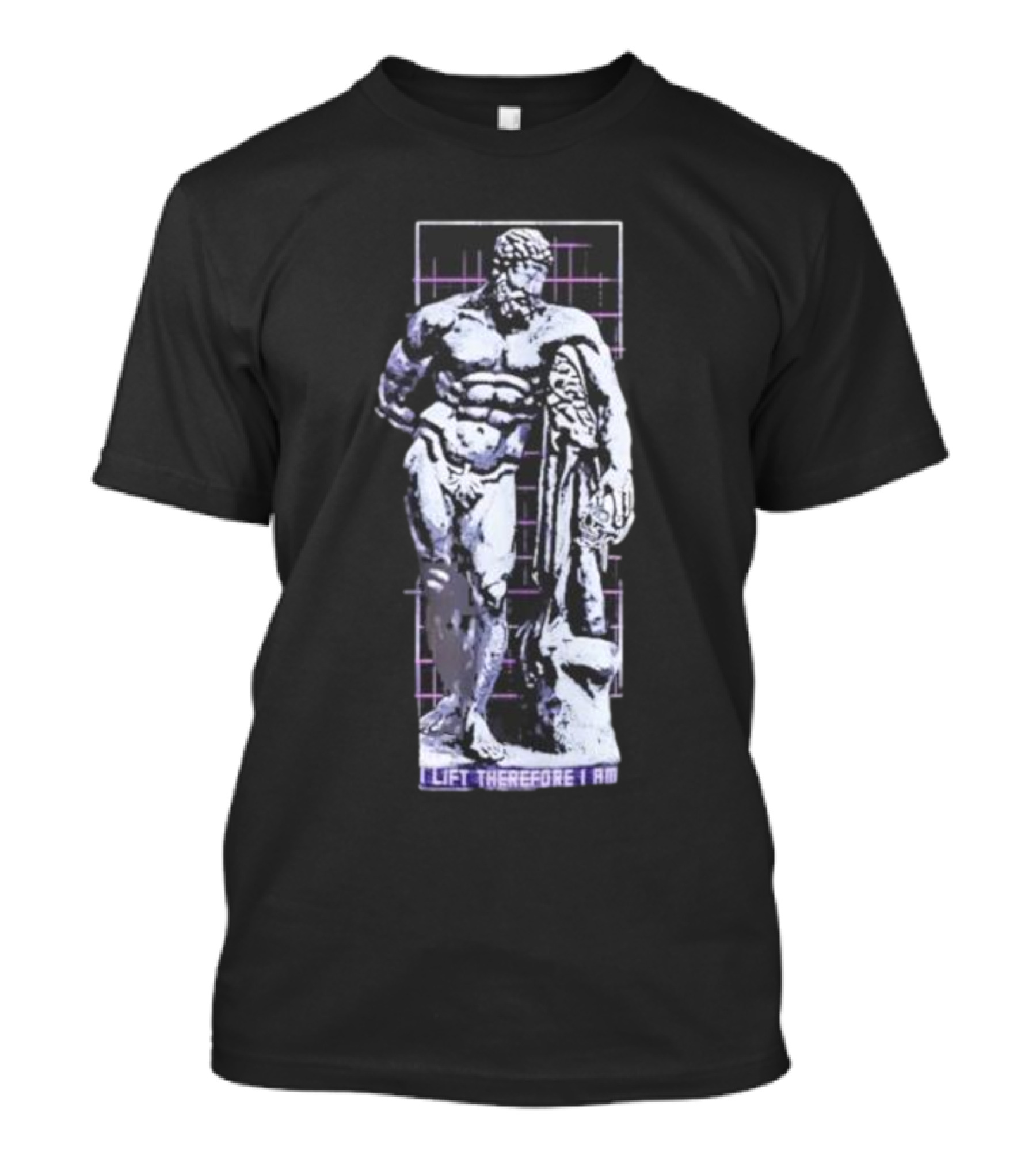 I Lift Therefore I Am Greek Statue Aesthetic T-Shirt