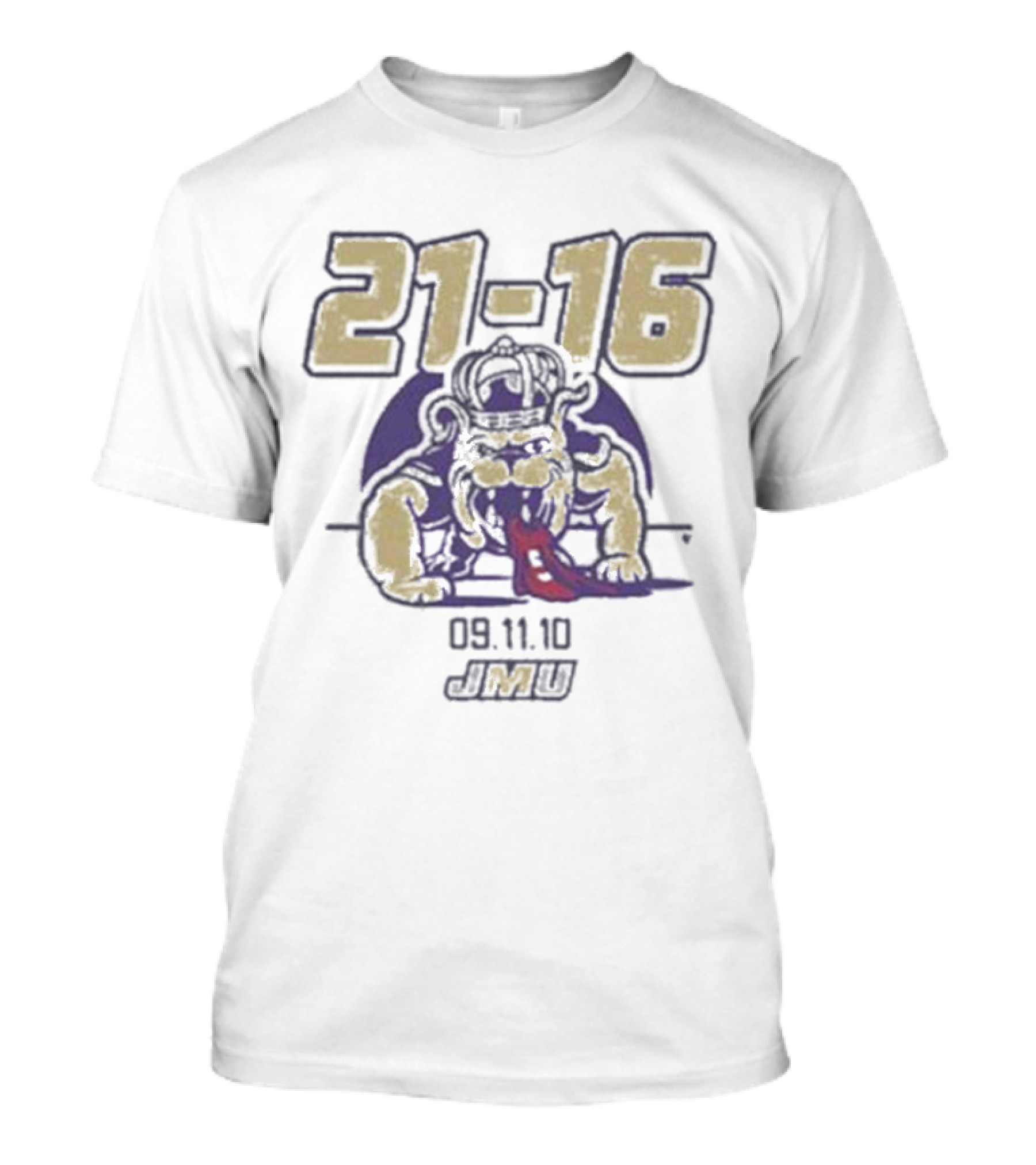 JMU 21-16 09.11.10 Football Dukes T-Shirt