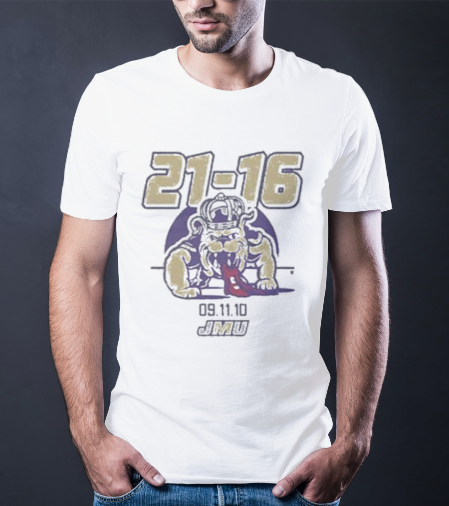 JMU 21-16 09.11.10 Football Dukes T-Shirt