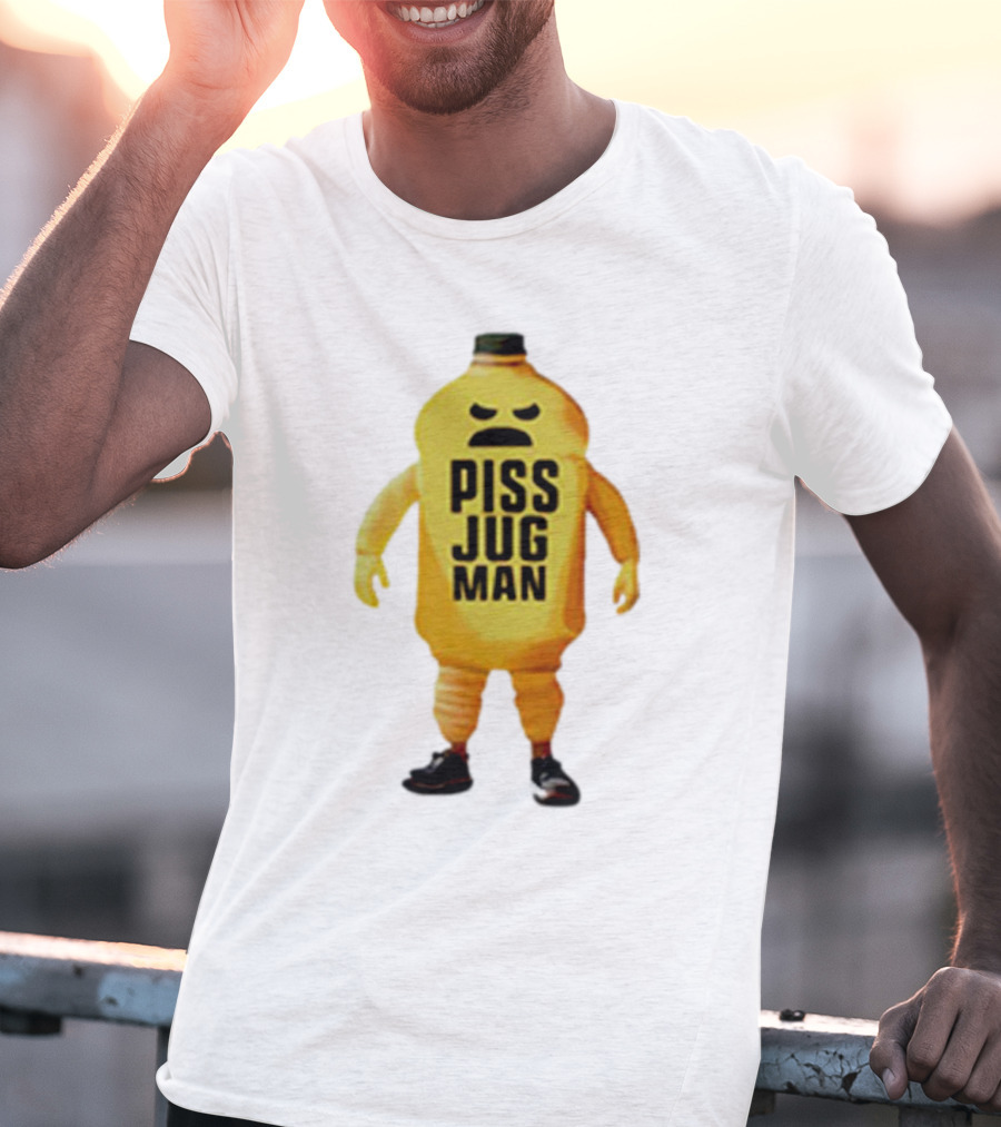 Piss Jug Man Mascot Character With Attitude And Sneakers T-Shirt