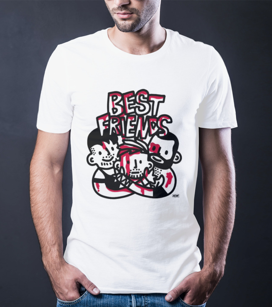 Best Friends AEW With Blood Brothers Orange Cassidy Trio T-Shirt