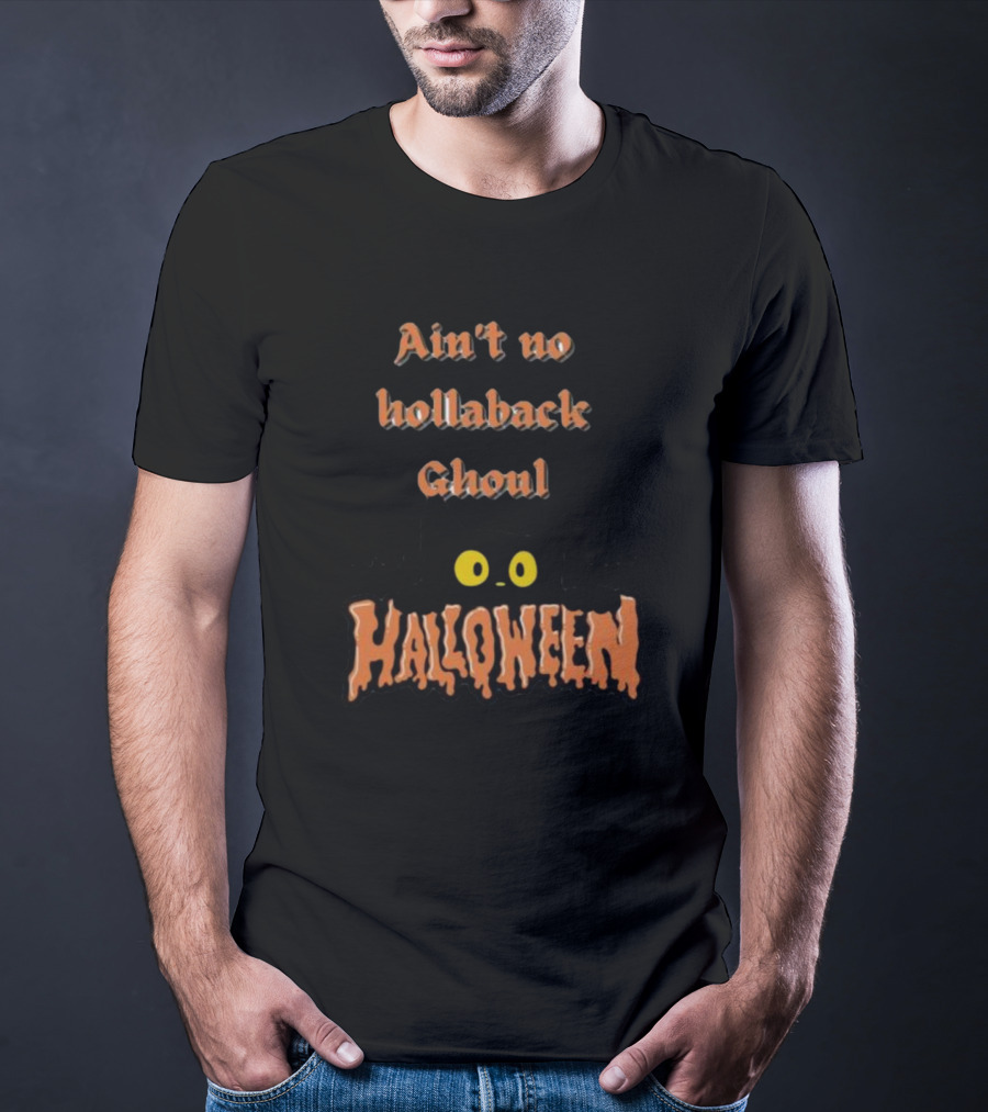 Ain’t No Hollaback Ghoul Black Cat Bats Halloween T-Shirt