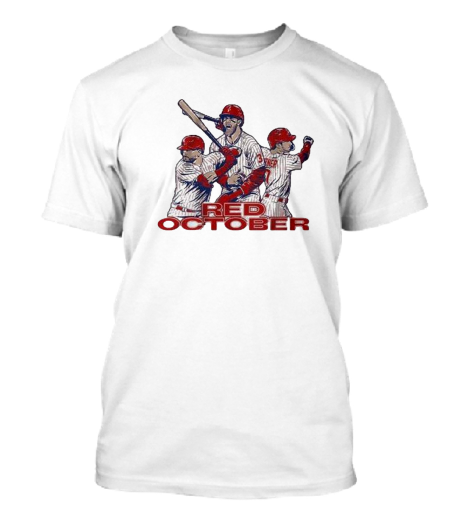 Philly Baseball Red October Trea's Version 3 Players T-Shirt