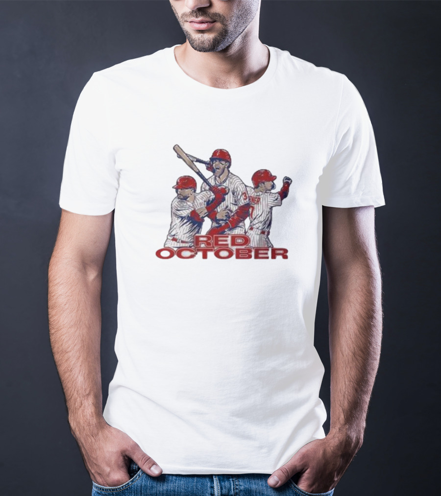 Philly Baseball Red October Trea's Version 3 Players T-Shirt