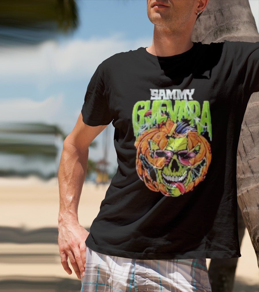 Sammy Guevara Goosebumps Halloween Pumpkin Skull T-Shirt