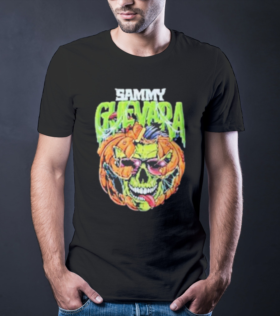 Sammy Guevara Goosebumps Halloween Pumpkin Skull T-Shirt