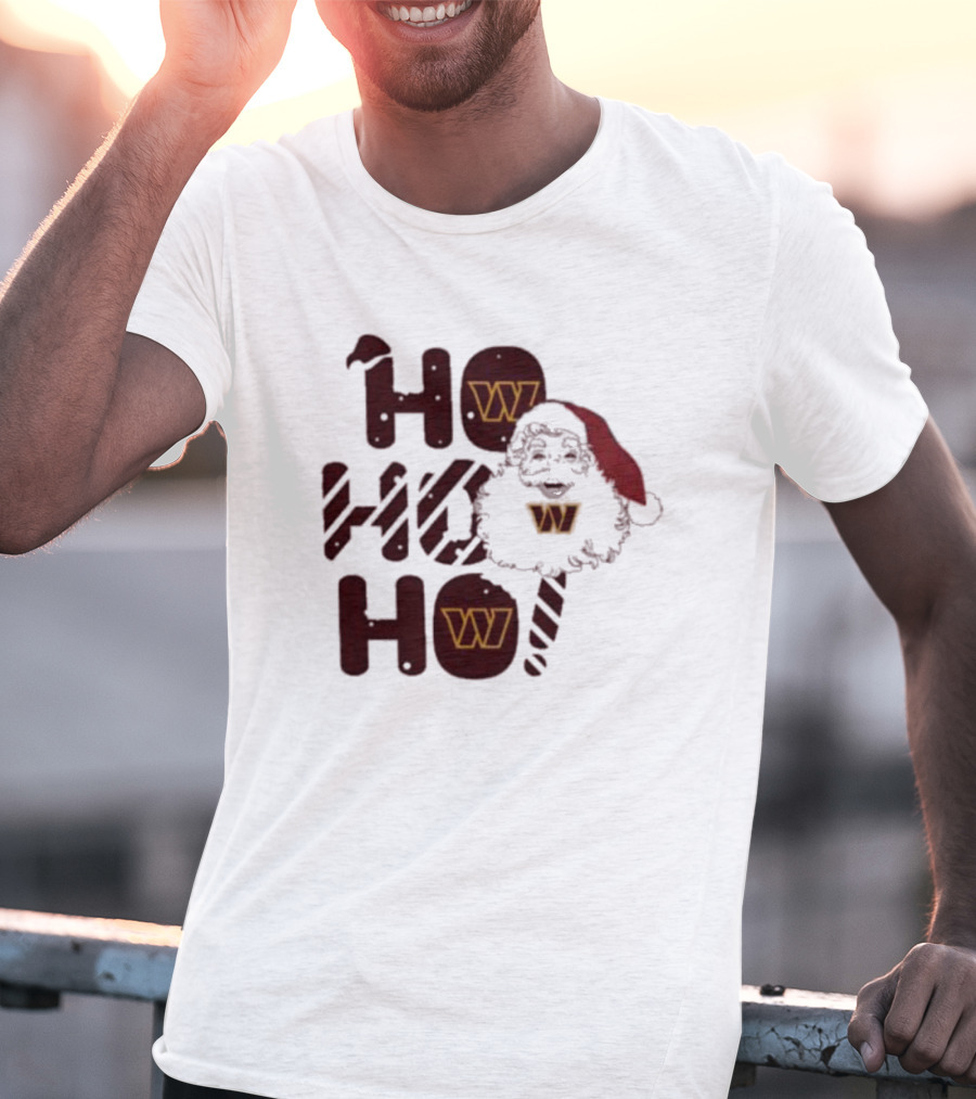 Washington Commanders Christmas Santa Ho Ho Ho T-Shirt