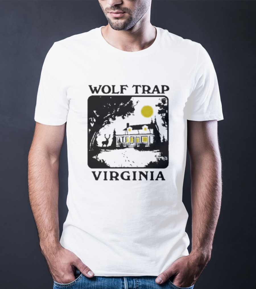Wolf Trap Virginia Moonlit House Scene T-Shirt