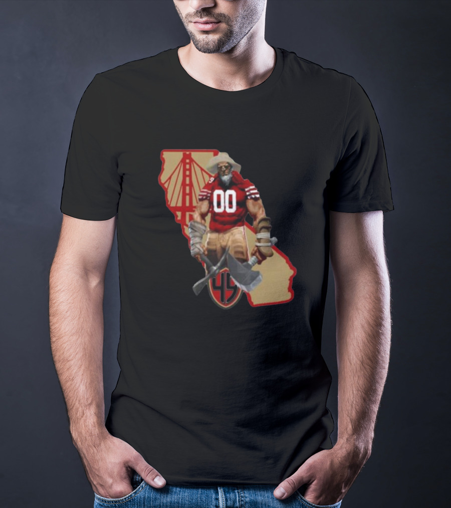 San Francisco Miner California Bridge 49er 00 Jersey T-Shirt