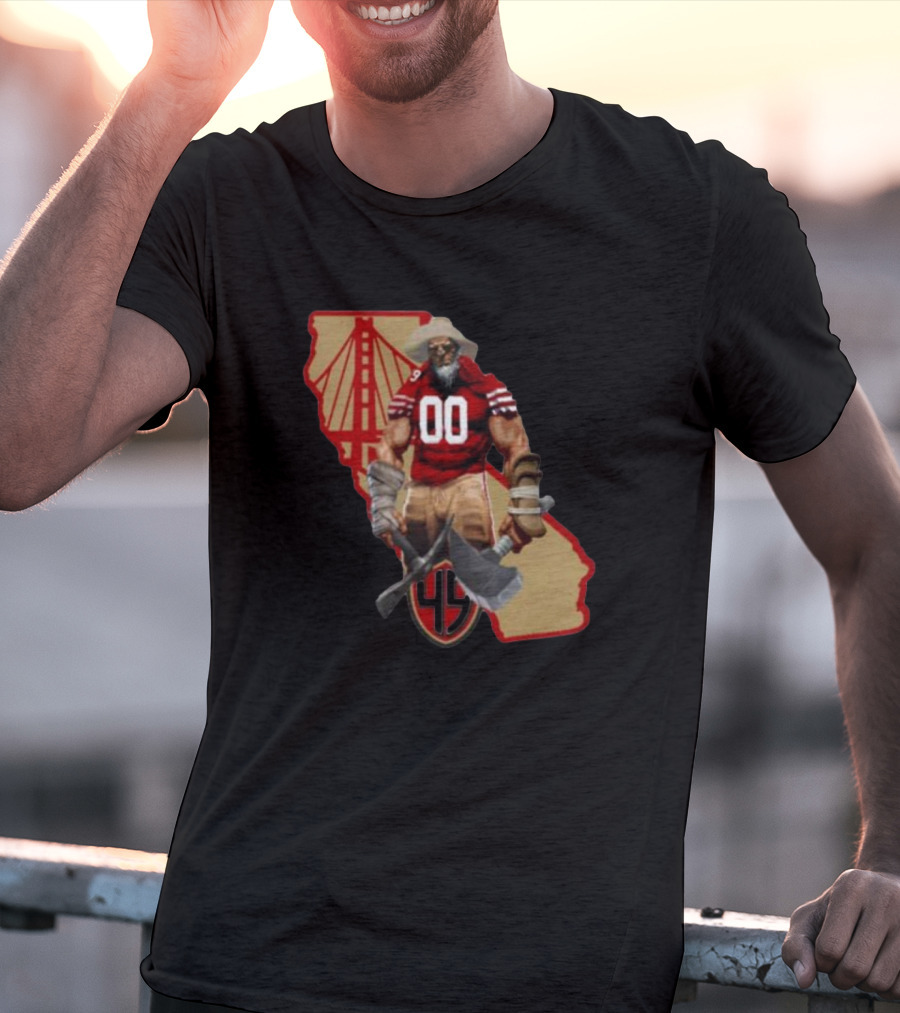 San Francisco Miner California Bridge 49er 00 Jersey T-Shirt