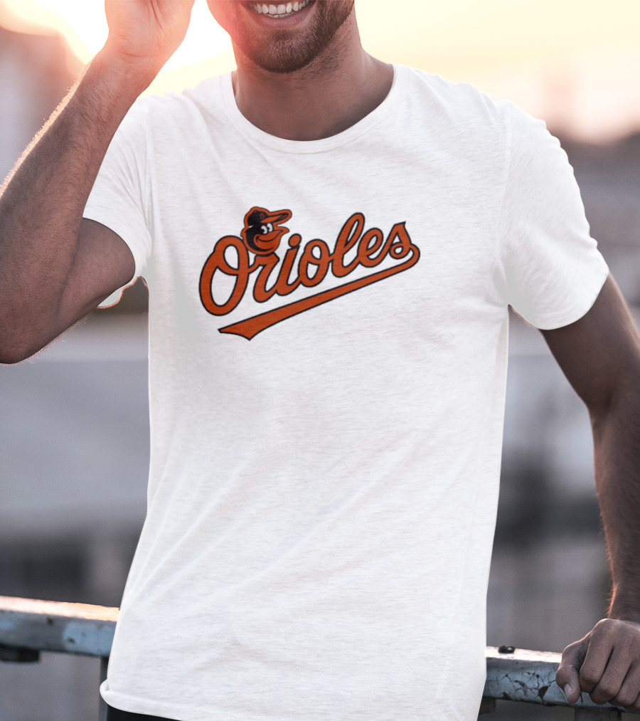 Orioles Baltimore Classic Script Logo Baseball Team T-Shirt