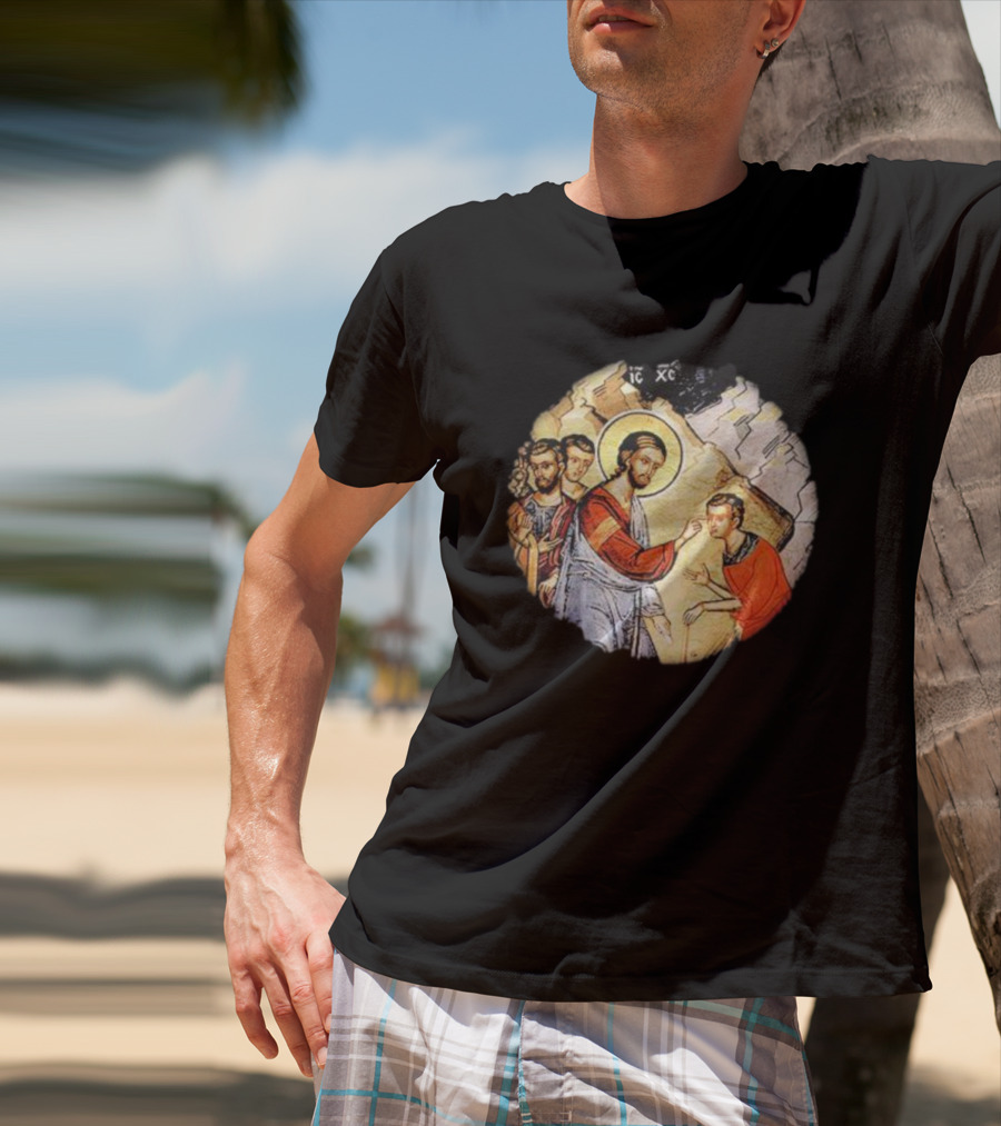 IC XC Jesus Byzantine Icon Healing Scene T-Shirt
