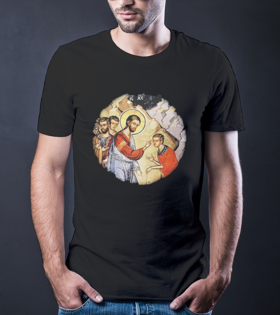 IC XC Jesus Byzantine Icon Healing Scene T-Shirt