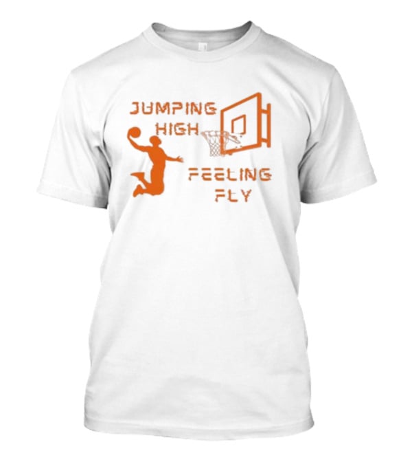Jumping High Feeling Fly Basketball Dunk Hoops T-Shirt