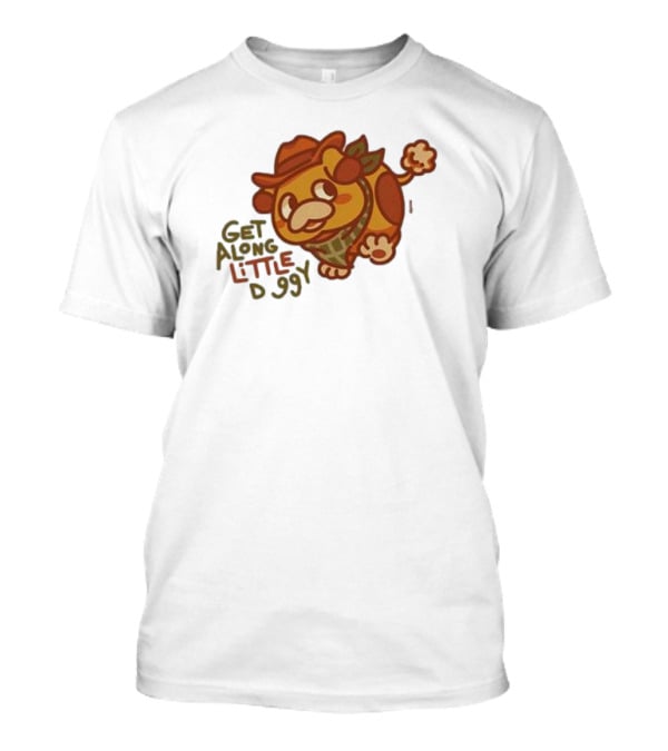 Get Along Little Doggy Cowboy Style Cartoon T-Shirt