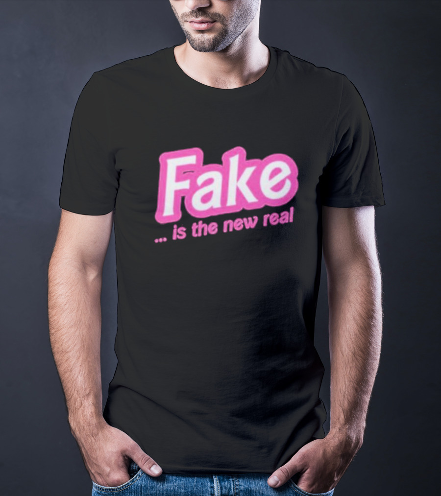 Beabimbo Fake Is The New Real Pink T-Shirt