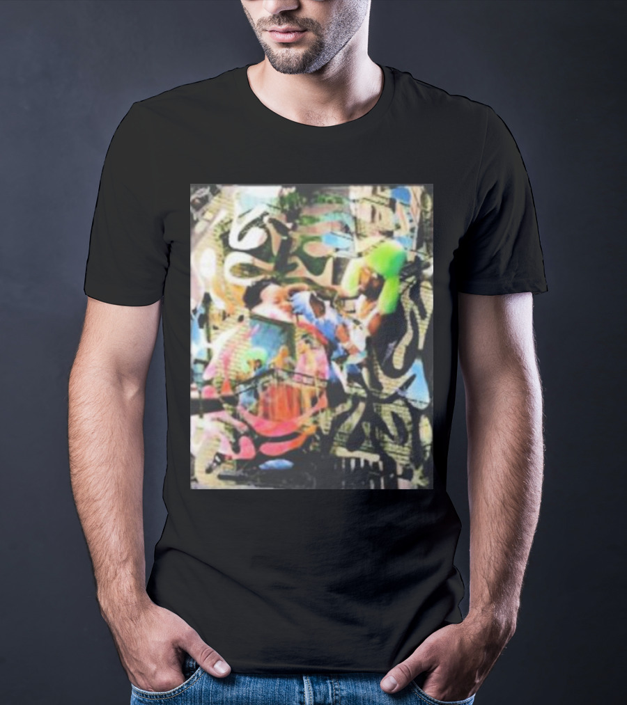 Riri And Rocky Ian Woods Merch Colorful Abstract Collage T-Shirt