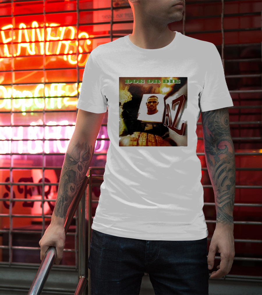 Up North Trips AZ Doe Or Die Album Cover Art 90s Hip Hop Classic T-Shirt
