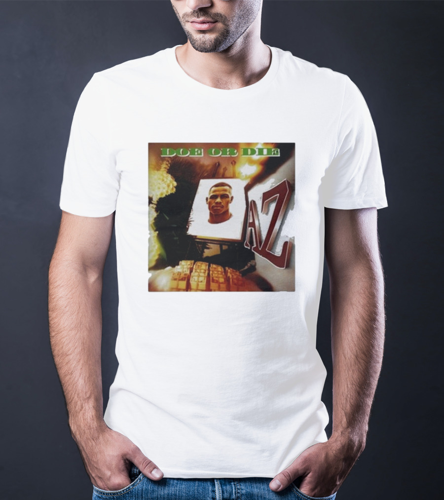 Up North Trips AZ Doe Or Die Album Cover Art 90s Hip Hop Classic T-Shirt