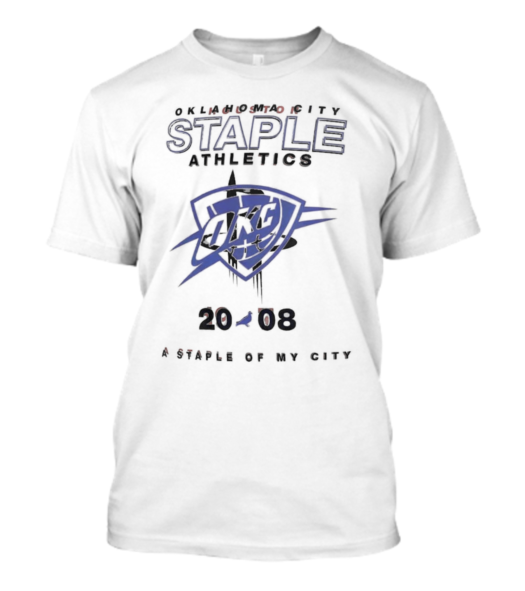 Oklahoma City Staple Athletics OKC Thunder 2008 A Staple Of My City T-Shirt