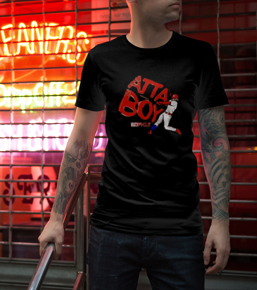 Phlylocker Atta Boy Baseball Phly Red White Player T-Shirt