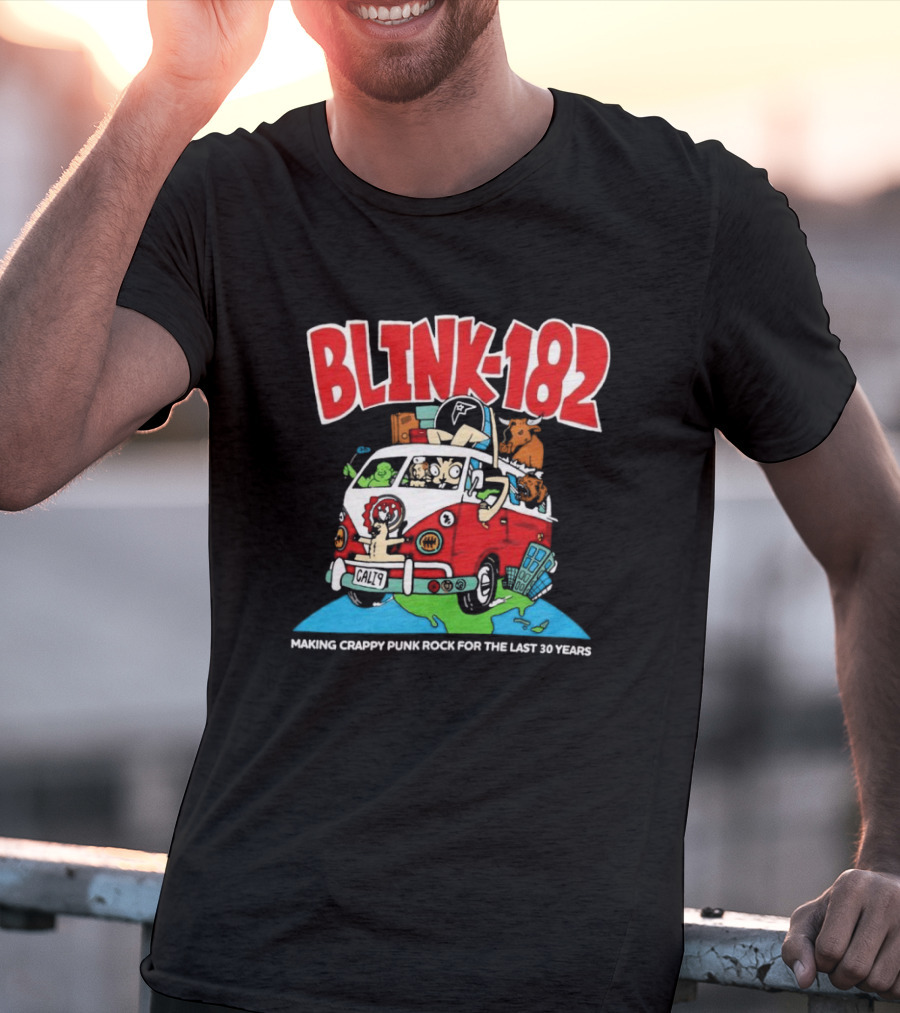 Blink-182 Making Crappy Punk Rock For The Last 30 Years Van Cartoon T-Shirt