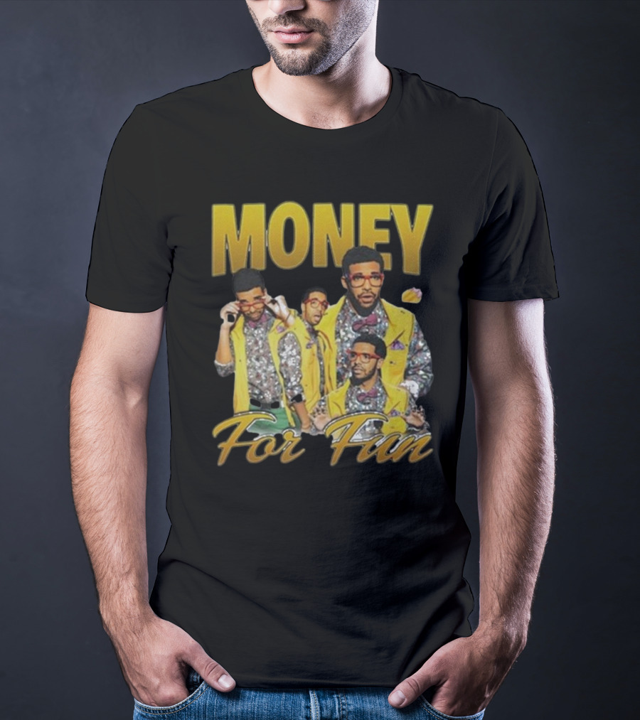 Money For Fun Drake Collage T-Shirt
