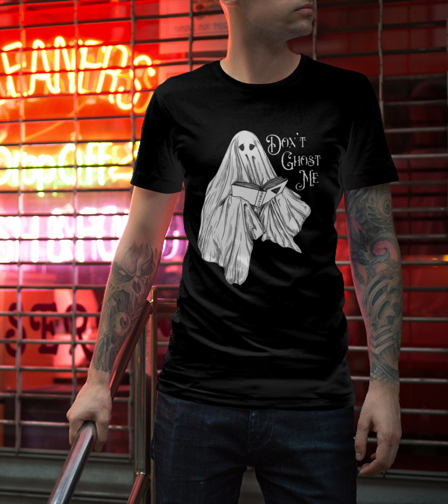 Morbid Don't Ghost Me Halloween Ghost Reading Book T-Shirt