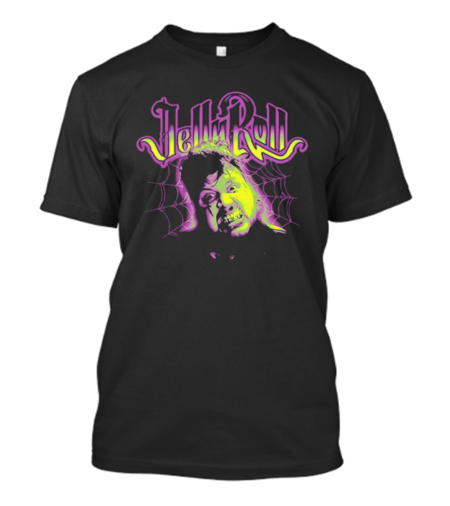 Jelly Roll Spiderweb Neon Face T-Shirt