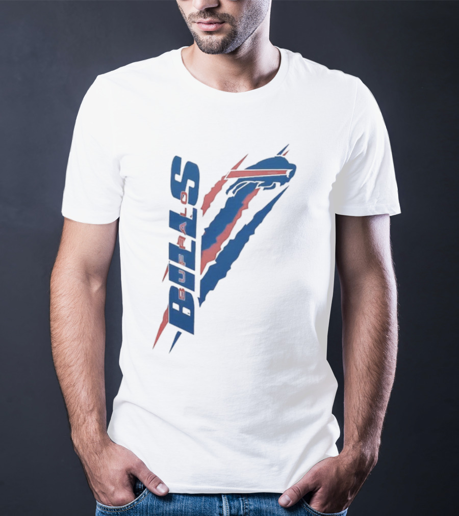Buffalo Bills Starter Scratch Logo With Red And Blue Elements T-Shirt