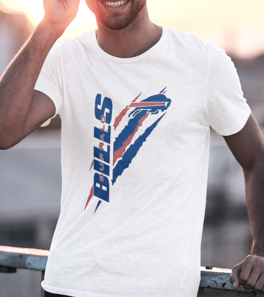 Buffalo Bills Starter Scratch Logo With Red And Blue Elements T-Shirt