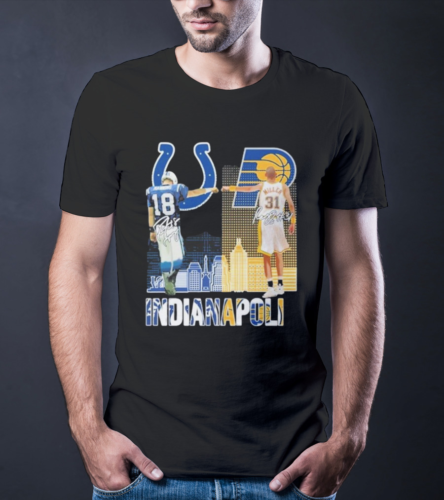 Indianapolis Colts Indiana Pacers Legends Fist Bump T-Shirt