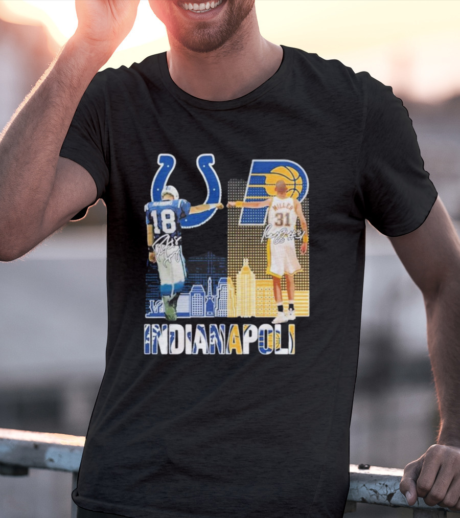 Indianapolis Colts Indiana Pacers Legends Fist Bump T-Shirt