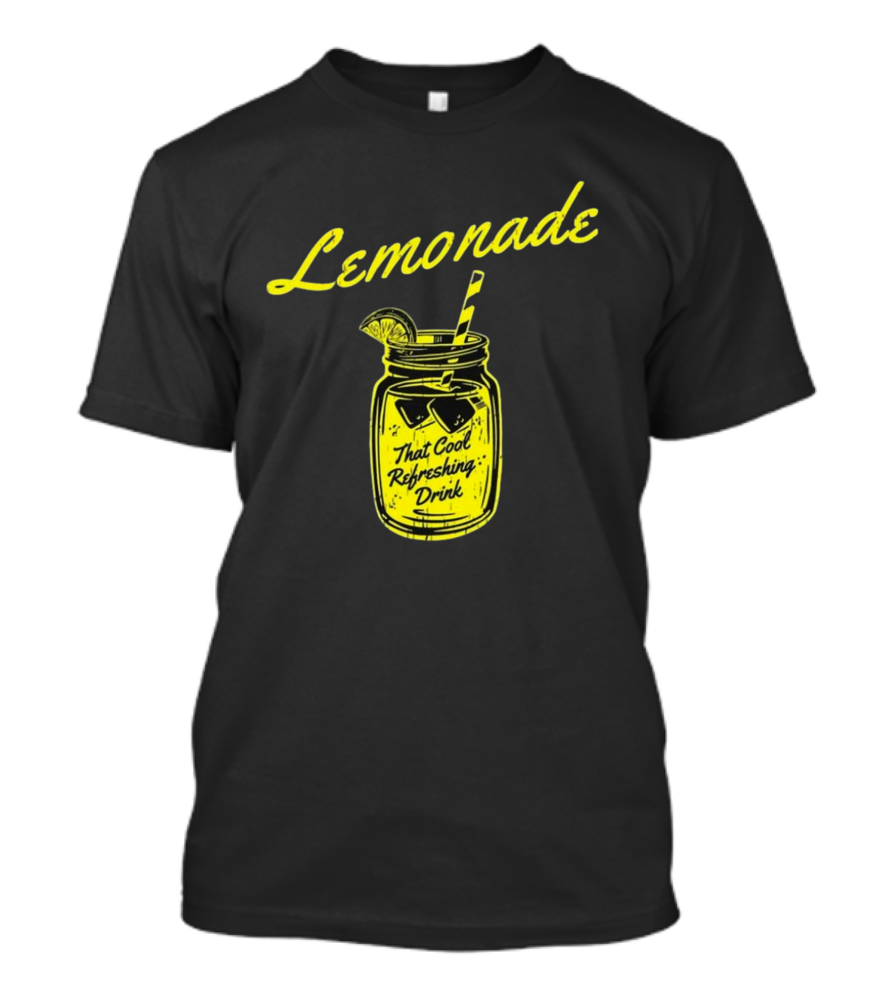 Lemonade That Cool Refreshing Drink Jar With Ice And Straw T-Shirt