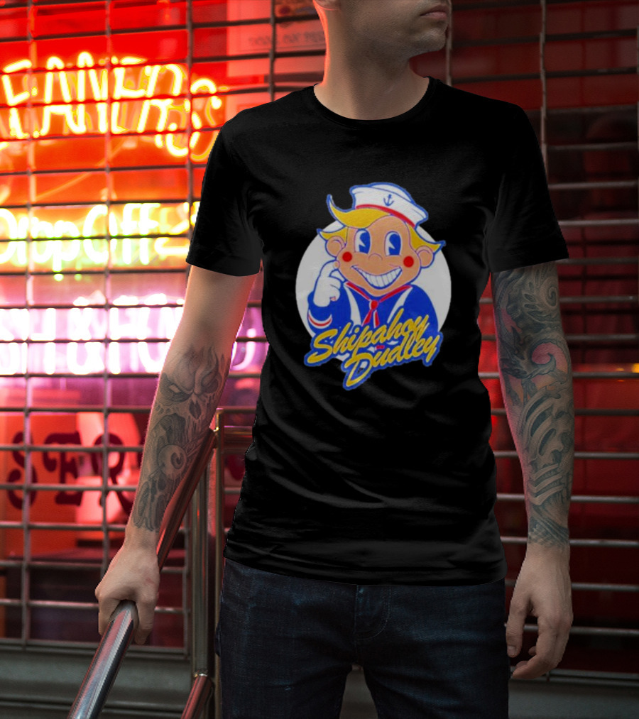 Shipahoy Dudley Sailor Character With Bendy Smile T-Shirt