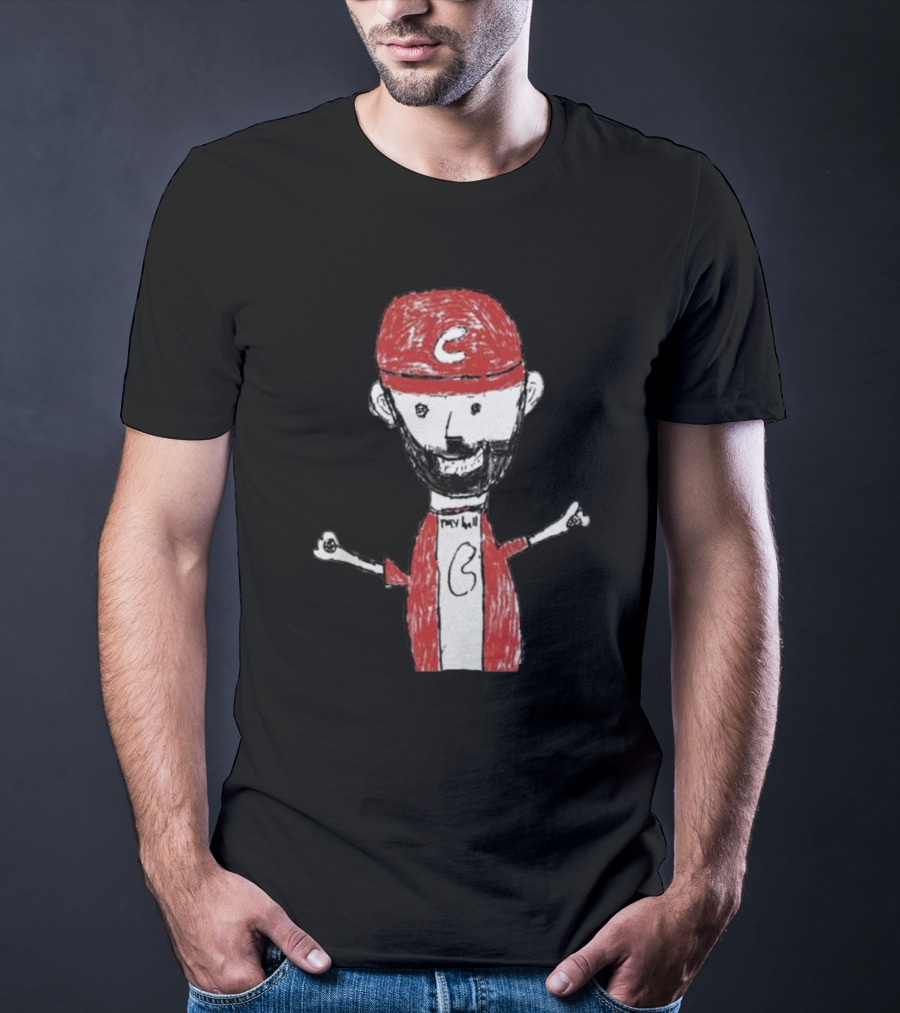 Liam Castellanos Cartoon Character With C Logo On Red Cap T-Shirt