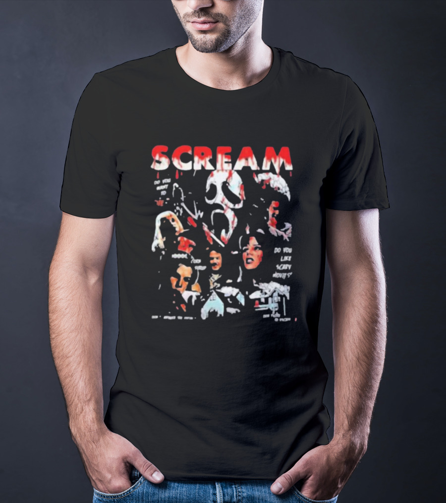 Scream Ghost Face Do You Like Scary Movies Main Characters T-Shirt