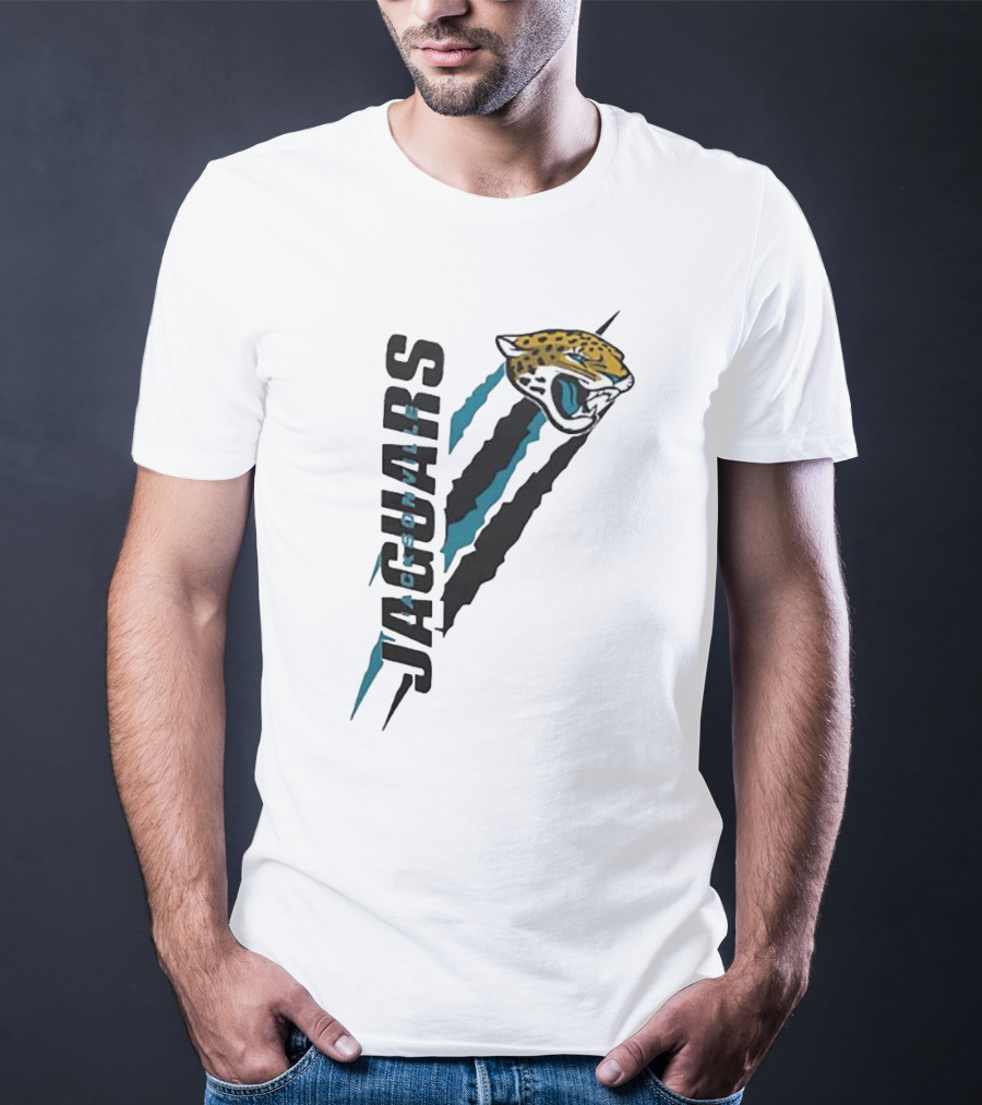 Jacksonville Jaguars Logo Scratch Claw Marks Starter Series T-Shirt