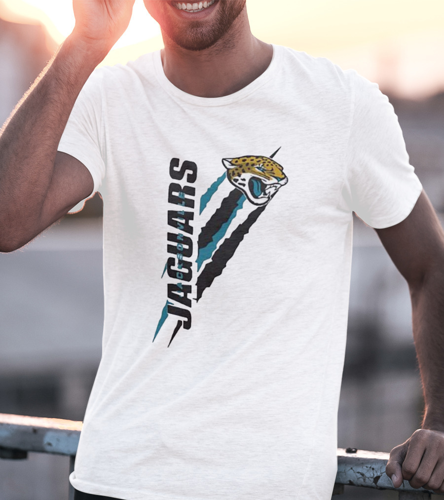 Jacksonville Jaguars Logo Scratch Claw Marks Starter Series T-Shirt