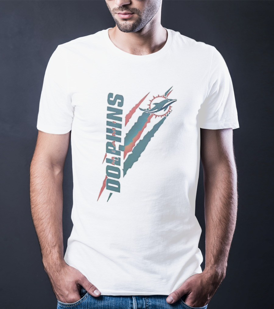Miami Dolphins Scratch Logo Starter T-Shirt