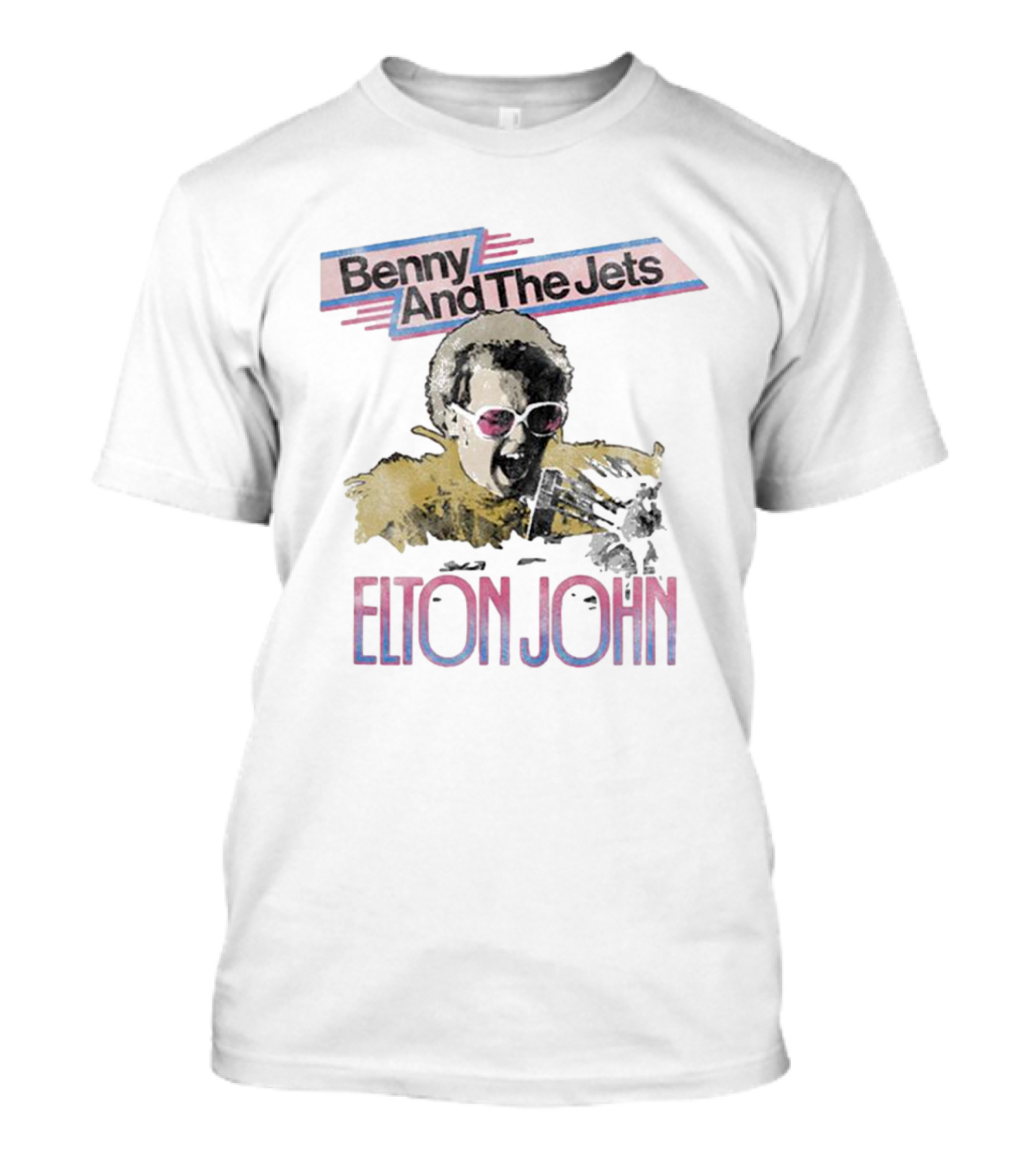 Elton John Bennie And The Jets Watercolor T-Shirt