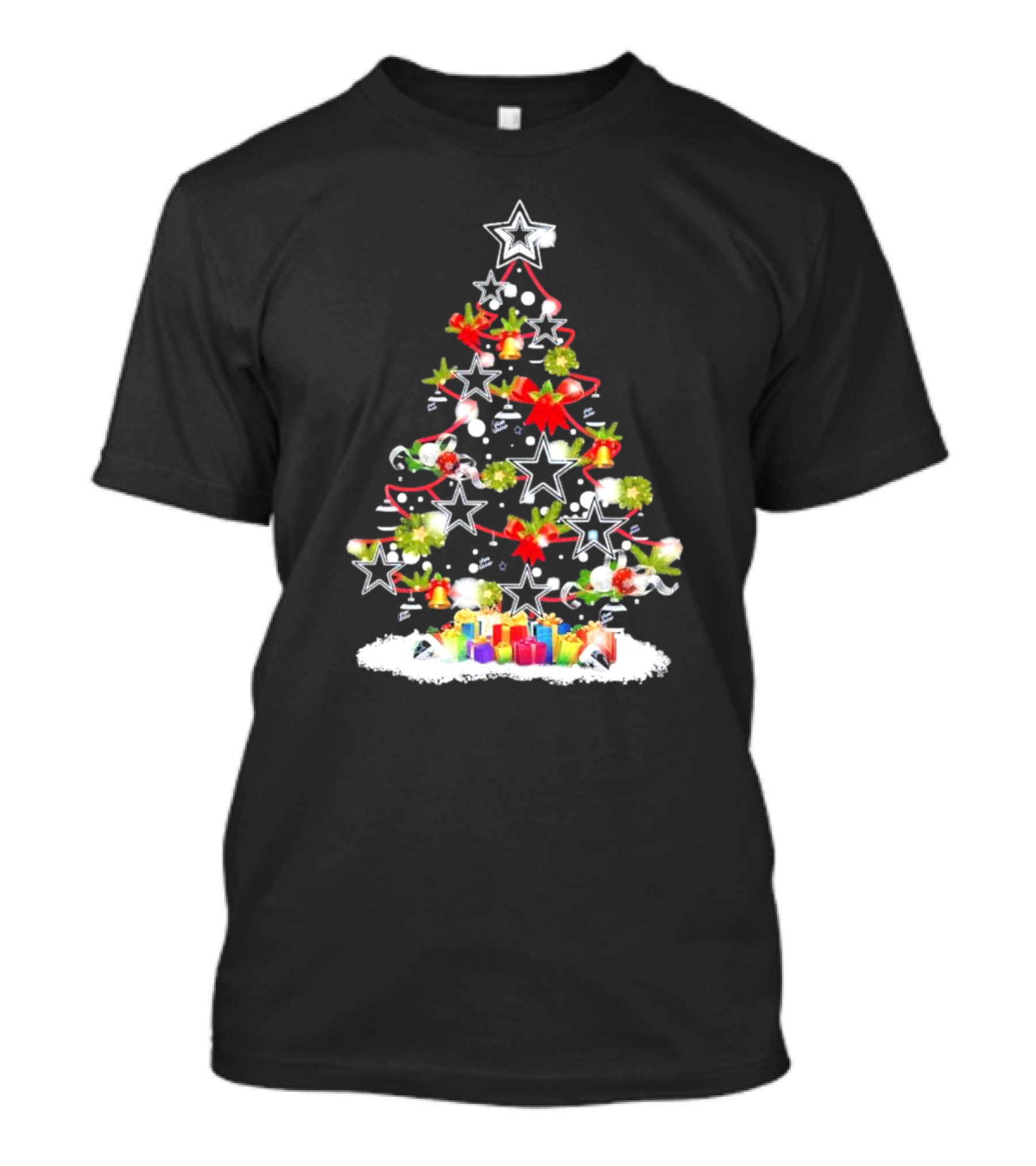 Dallas Cowboys Christmas Tree Star Ornaments T-Shirt