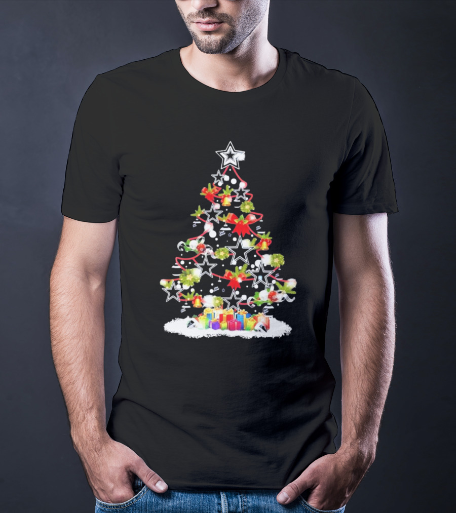 Dallas Cowboys Christmas Tree Star Ornaments T-Shirt