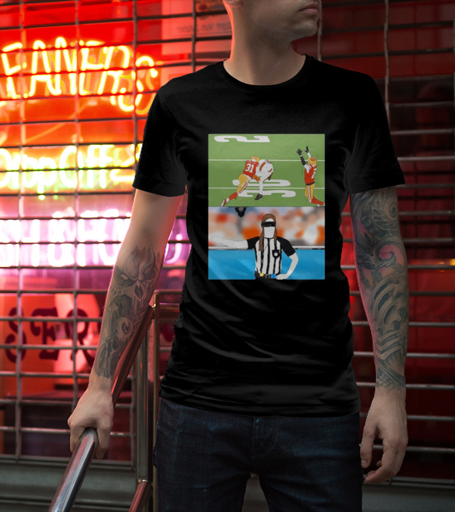 Rita Oak Day 40 Ref Box Blindfolded Referee Football Scene T-Shirt