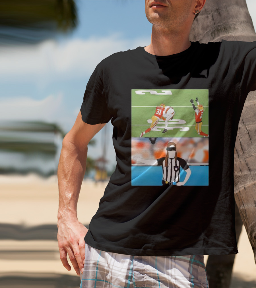 Rita Oak Day 40 Ref Box Blindfolded Referee Football Scene T-Shirt